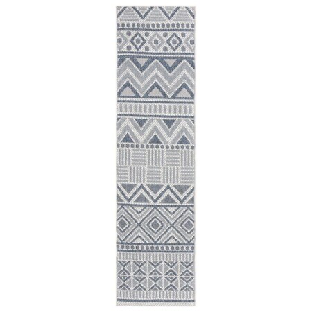 Safavieh 4 x 6 ft. Martha Stewart Indoor Outdoor Global Rectangle Rug Cream & Navy MSRO318A-4